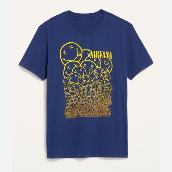 Old Navy Nirvana Smiley Goodnight Graphic Tee - Picture 1 of 5